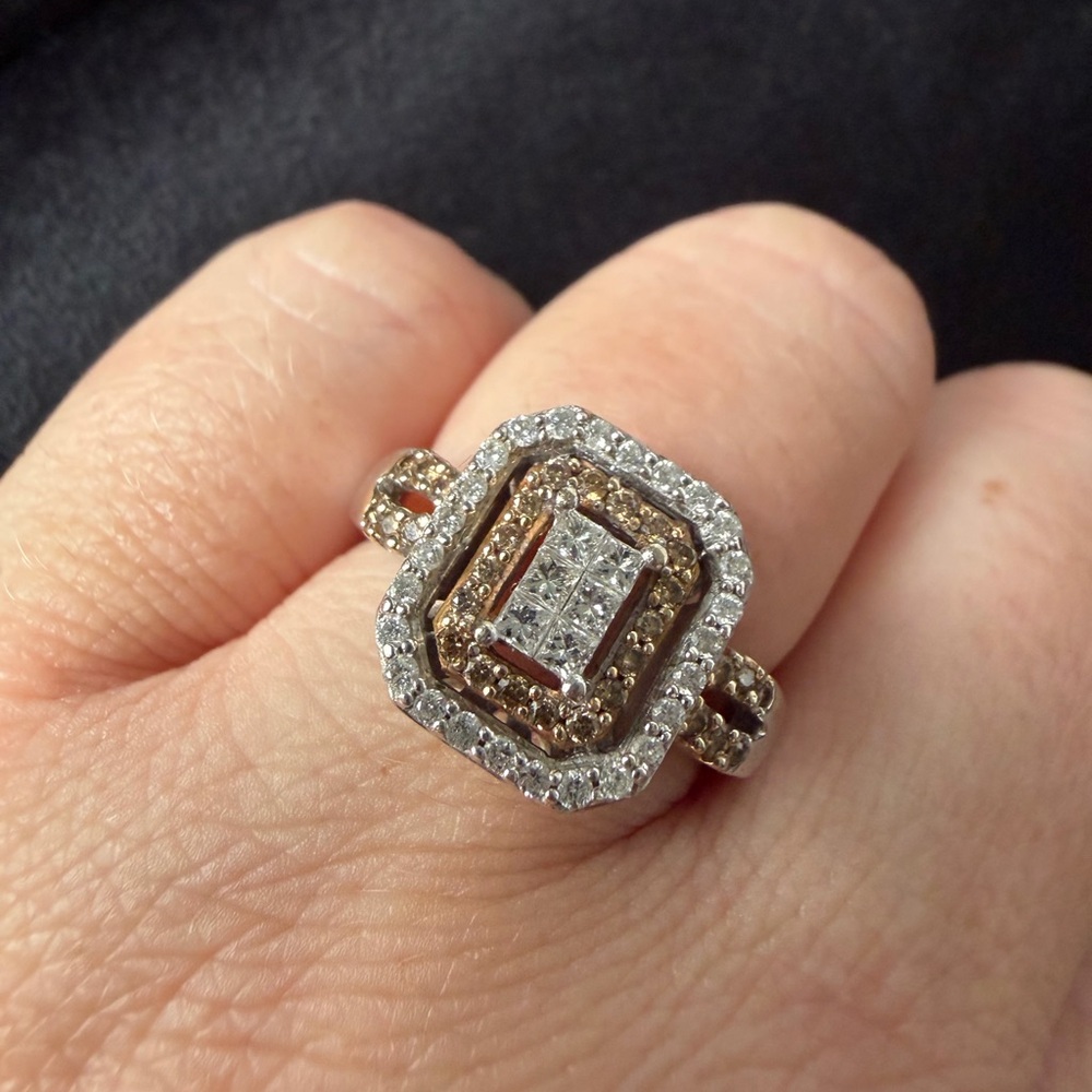 Zales Gold and Silver Diamond Accent Ring